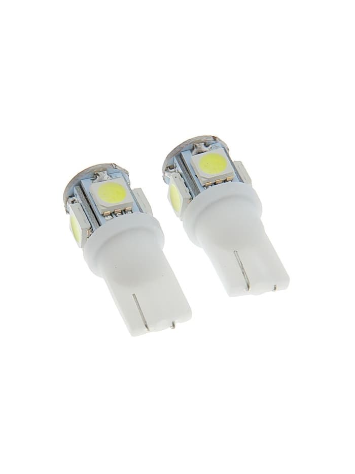 Светодиодная лампа для автомобиля Cartage, T10 W5W, 12 В, 5 SMD-5050, набор 2 шт.