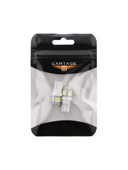 Светодиодная лампа для автомобиля Cartage, T10 W5W, 12 В, 5 SMD-5050, набор 2 шт.