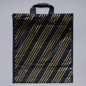 Пакет «Золотая полоса», полиэтиленовый с петлевой ручкой, 38×45 см, 45 мкм