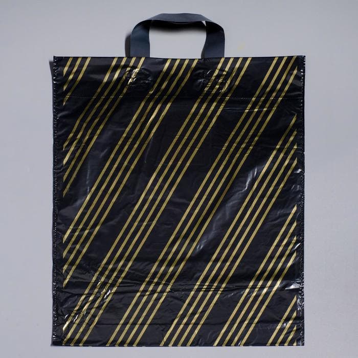 Пакет «Золотая полоса», полиэтиленовый с петлевой ручкой, 38×45 см, 45 мкм