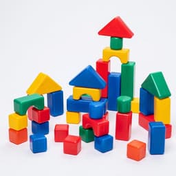 Кубики для малышей, пластиковые, цветные, 38 штук, 4×4 см