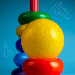 Пирамидка детская, 7 колец, с шаром