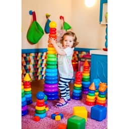 Пирамидка детская большая «Гигант», пластик, 20 колец с шаром, 87 см