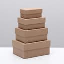 Набор коробок 4 в 1 «Крафт однотонный», 15×11×7 - 9×5×4 см
