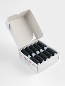 Нитки 40ЛШ, 200 м, чёрные №115