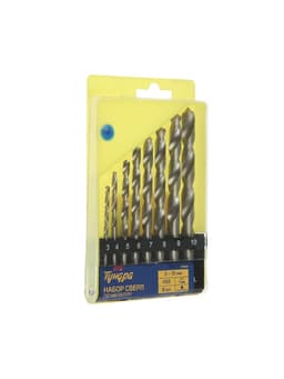 Набор сверл по металлу ТУНДРА, HSS, цилиндрический хвостовик, 3 - 10 мм (через 1 мм), 8 шт.