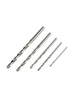 Набор сверл по металлу ТУНДРА, HSS, цилиндрический хвостовик, 1.5-2.5-3-4-5 мм, 5 шт.