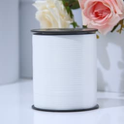 Лента упаковочная для декора, подарков и шаров, белая, 0.5 см × 500 м