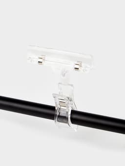 Ценникодержатель с зажимом, d=2 см, 8×2.7×10.6 см, прозрачный