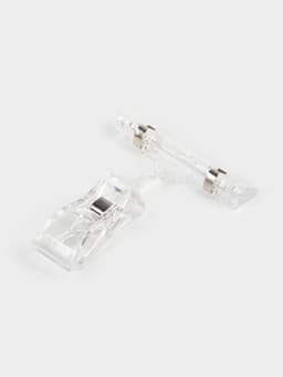 Ценникодержатель с зажимом, d=2 см, 8×2.7×10.6 см, прозрачный