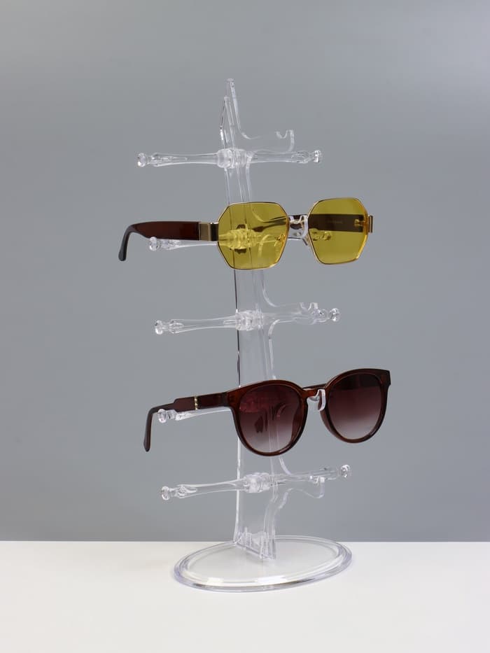 Подставка под очки, настольная, 5 мест, оргстекло, 16×18.3×36 см, прозрачная