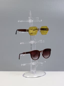 Подставка под очки, настольная, 5 мест, оргстекло, 16×18.3×36 см, прозрачная