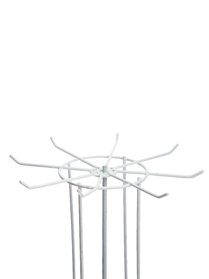 Вертушка, 2 яруса по 8 крючков, 13×13×40 см, белая