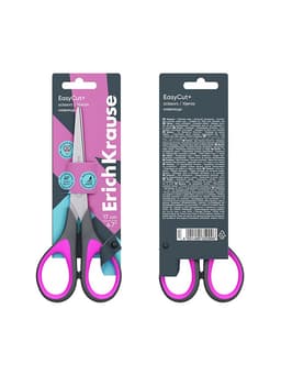 Ножницы ErichKrause Standard+, 17 см, с улучшенной двойной заточкой, ручки с противоскользящими резиновыми вставками, МИКС