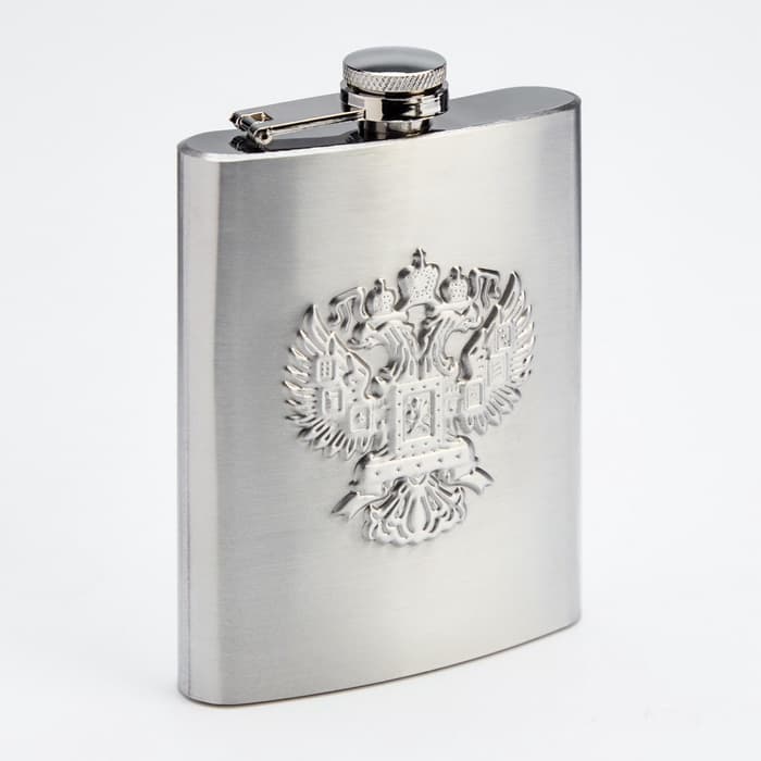 Фляжка «Двуглавый орёл», 240 мл, хром