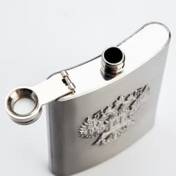 Фляжка «Двуглавый орёл», 240 мл, хром