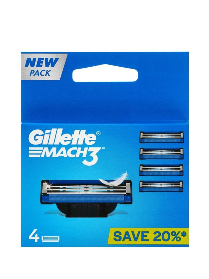 Сменные кассеты Gillette Mach3, 3 лезвия, 4 шт.