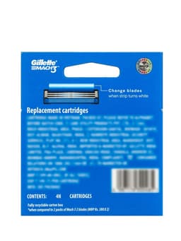 Сменные кассеты Gillette Mach3, 3 лезвия, 4 шт.
