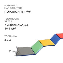 Дорожка координационная ONLYTOP, 6 секций