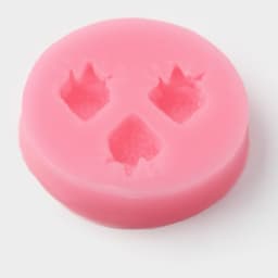 Молд для заливки Доляна «Клубника», 3 ячейки, силикон, d=5.5 см, розовый