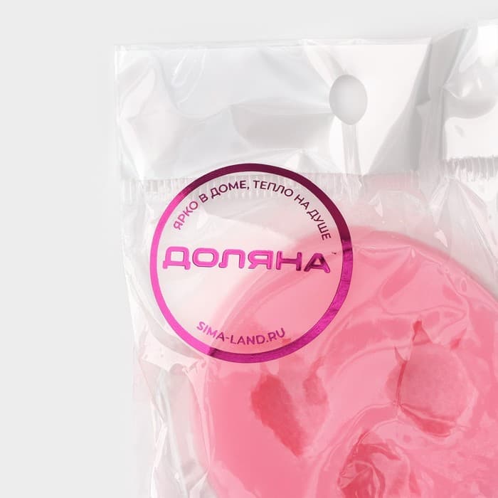 Молд для заливки Доляна «Клубника», 3 ячейки, силикон, d=5.5 см, розовый