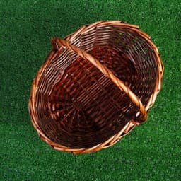 Корзина плетёная для хранения, ива, овальная, тёмно - коричневая, набор 3 шт.