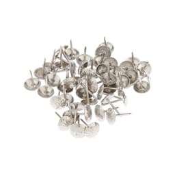 Гвозди ТУНДРА, декоративные, обивочные, фактурные, 11×16 мм, хром, 100 шт.