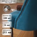 Гвозди ТУНДРА, декоративные, обивочные, фактурные, 11×16 мм, хром, 100 шт.