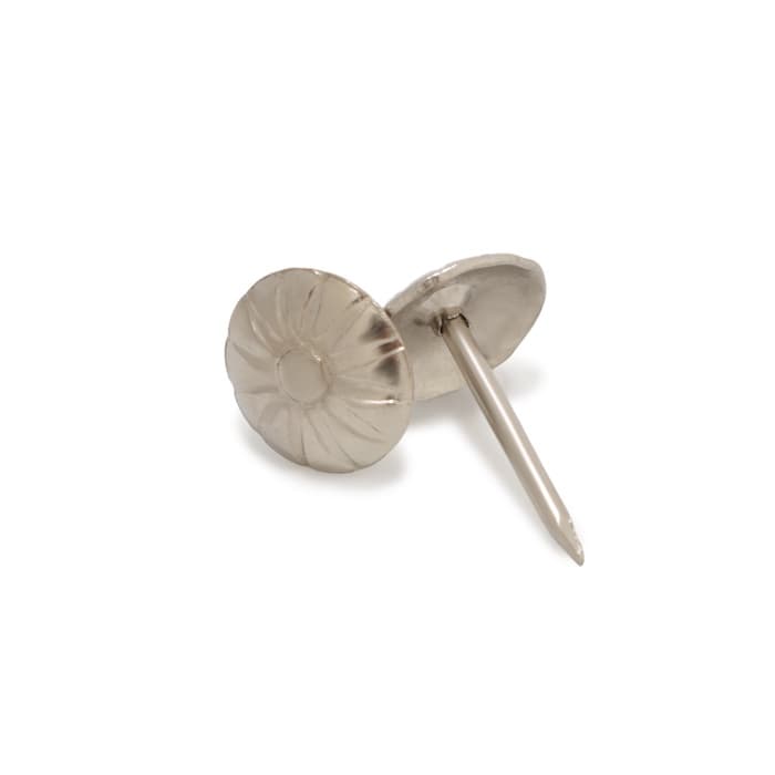 Гвозди ТУНДРА, декоративные, обивочные, фактурные, 11×16 мм, хром, 100 шт.