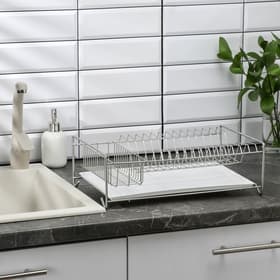 Сушилка для посуды с поддоном, 40×23×15 см, хром