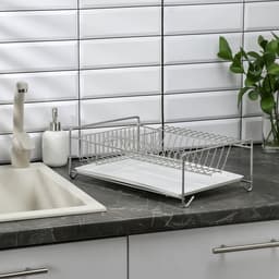 Сушилка для посуды с поддоном, 40×23×15 см, хром