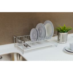 Сушилка для посуды с поддоном, 40×23×15 см, хром