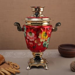 Самовар электрический «Жостово на красном», рюмка, 3 л