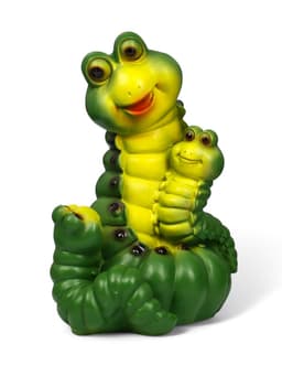 Садовая фигура из полистоуна «Гусеницы семья », 24×14×15 см