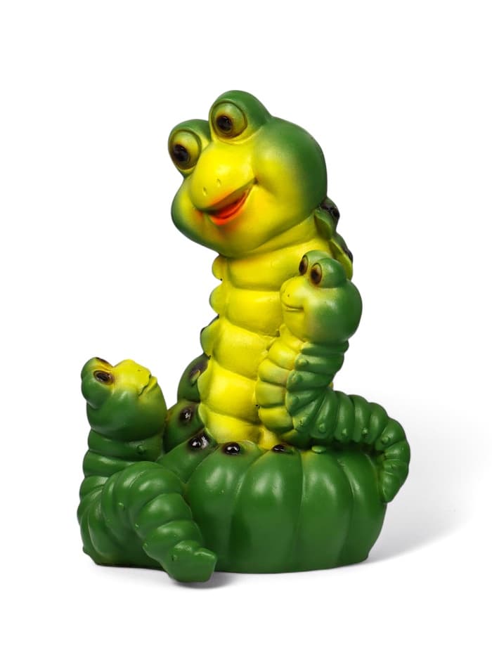 Садовая фигура из полистоуна «Гусеницы семья », 24×14×15 см