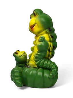 Садовая фигура из полистоуна «Гусеницы семья », 24×14×15 см