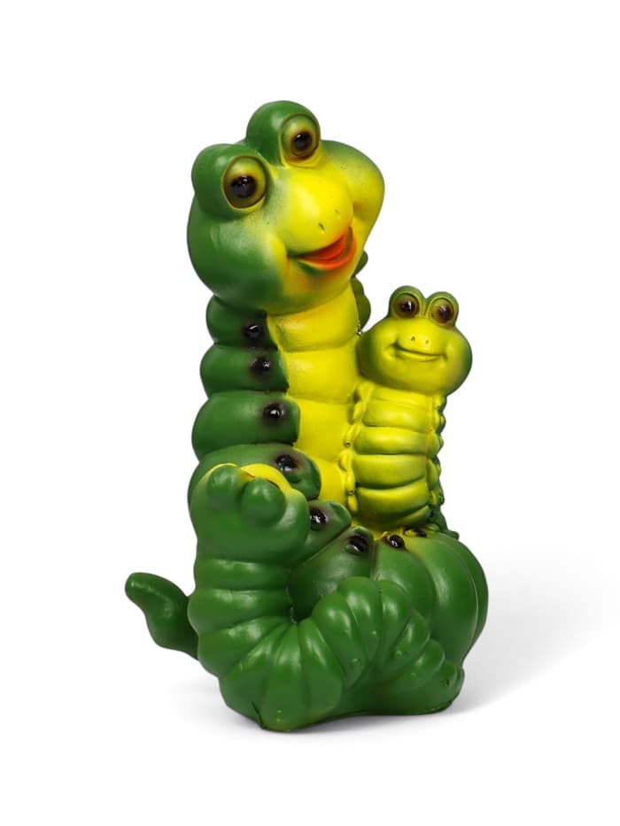 Садовая фигура из полистоуна «Гусеницы семья », 24×14×15 см