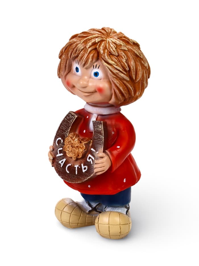 Садовая фигура из полистоуна «Домовичок Счастья», 28×11×13 см
