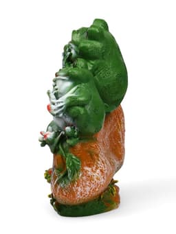 Садовая фигура из полистоуна «Лягушка на камне», 14×30×35 см