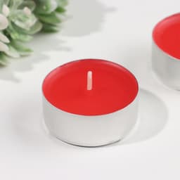 Набор свечей ароматических чайных «Клубника», 3.8×1.6 см, 3.5 ч, 12 г, 6 шт.