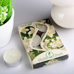 Набор свечей ароматических чайных «Жасмин», 3.8×1.6 см, 3.5 ч, 12 г, 6 шт.