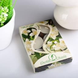 Набор свечей ароматических чайных «Жасмин», 3.8×1.6 см, 3.5 ч, 12 г, 6 шт.