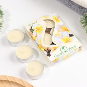 Набор свечей ароматических чайных «Ваниль», 3.8×1.6 см, 3.5 ч, 12 г, 6 шт.