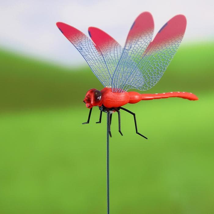 Штекер садовый «Стрекоза Сенди», 14×9 см, h=45 см, МИКС