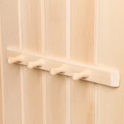 Вешалка для бани и сауны, липа, 40×5×6.5 см, 4 крючка, «Добропаровъ»