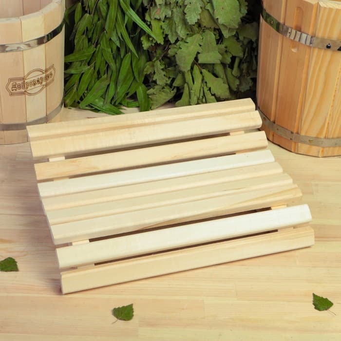 Подголовник для бани и сауны «Анатомический», 39.5×32×9.5 см, липа, «Добропаровъ»