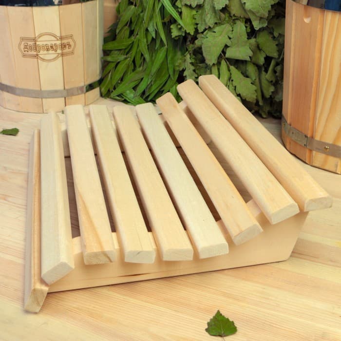 Подголовник для бани и сауны «Анатомический», 39.5×32×9.5 см, липа, «Добропаровъ»