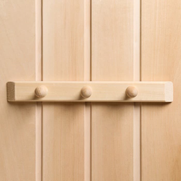 Вешалка для бани и сауны, липа, 30×5×6.5 см, 3 крючка, «Добропаровъ»