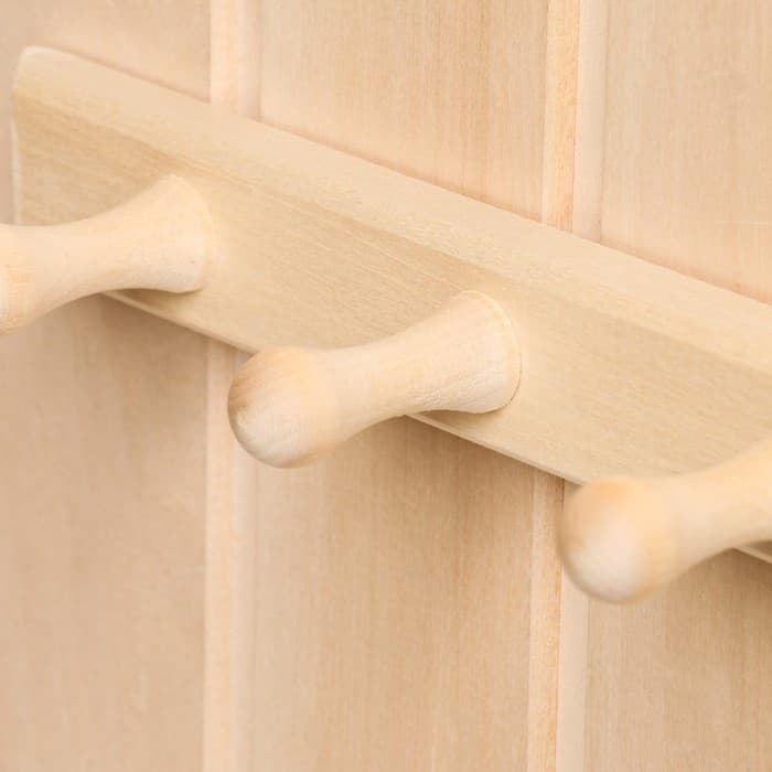 Вешалка для бани и сауны, липа, 30×5×6.5 см, 3 крючка, «Добропаровъ»