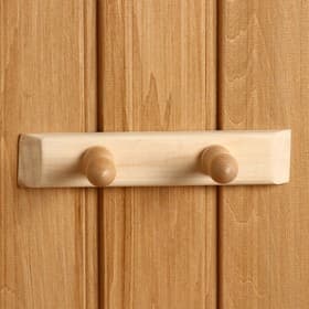 Вешалка для бани и сауны, липа, 20×4×6 см, 2 крючка, «Добропаровъ»